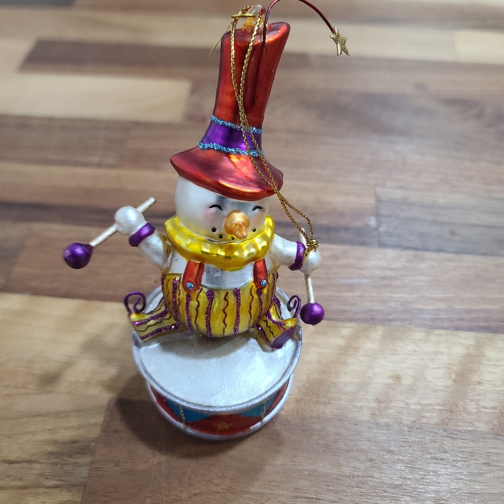 Scf snowman  ornament  vintage